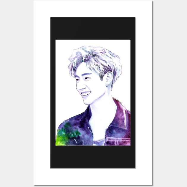 KPOP GOT7 Mark Tuan Watercolour Design Wall Art by NiamhYoungArt